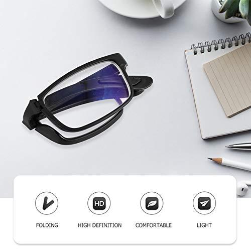 EXCEART EXCEART - 2.0 Nearsighted Glasses Folding Reading Glasses Black Myopia Glasses Long Distance Eyeglasses with Portable Case