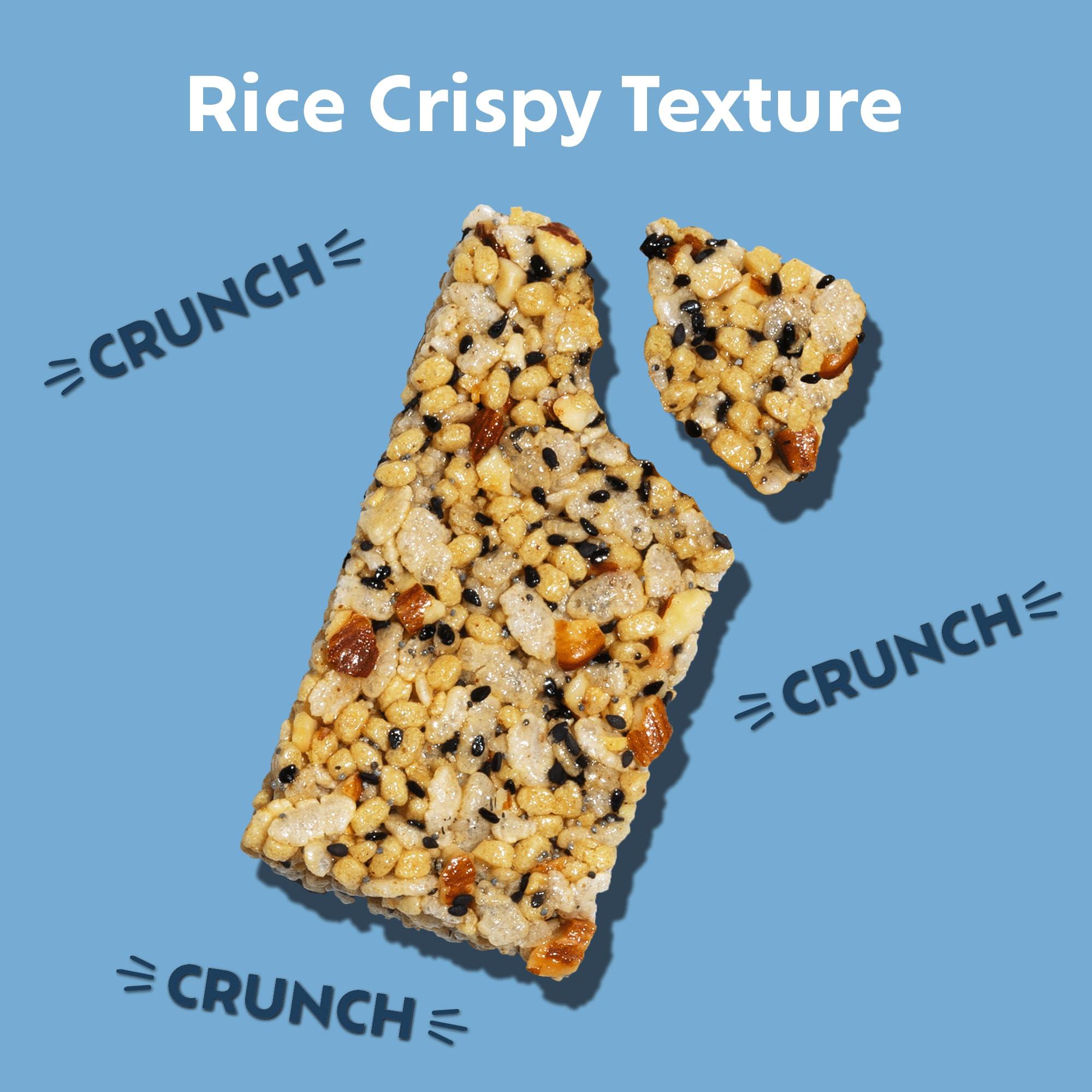 Afar Afar Savory Protein Bars Low Sugar, High Protein Healthy Snacks for Adults Meal Replacement Bar Rice Crispy Texture Vegan, Gluten Free (8 Bars, American Everything Bagel)