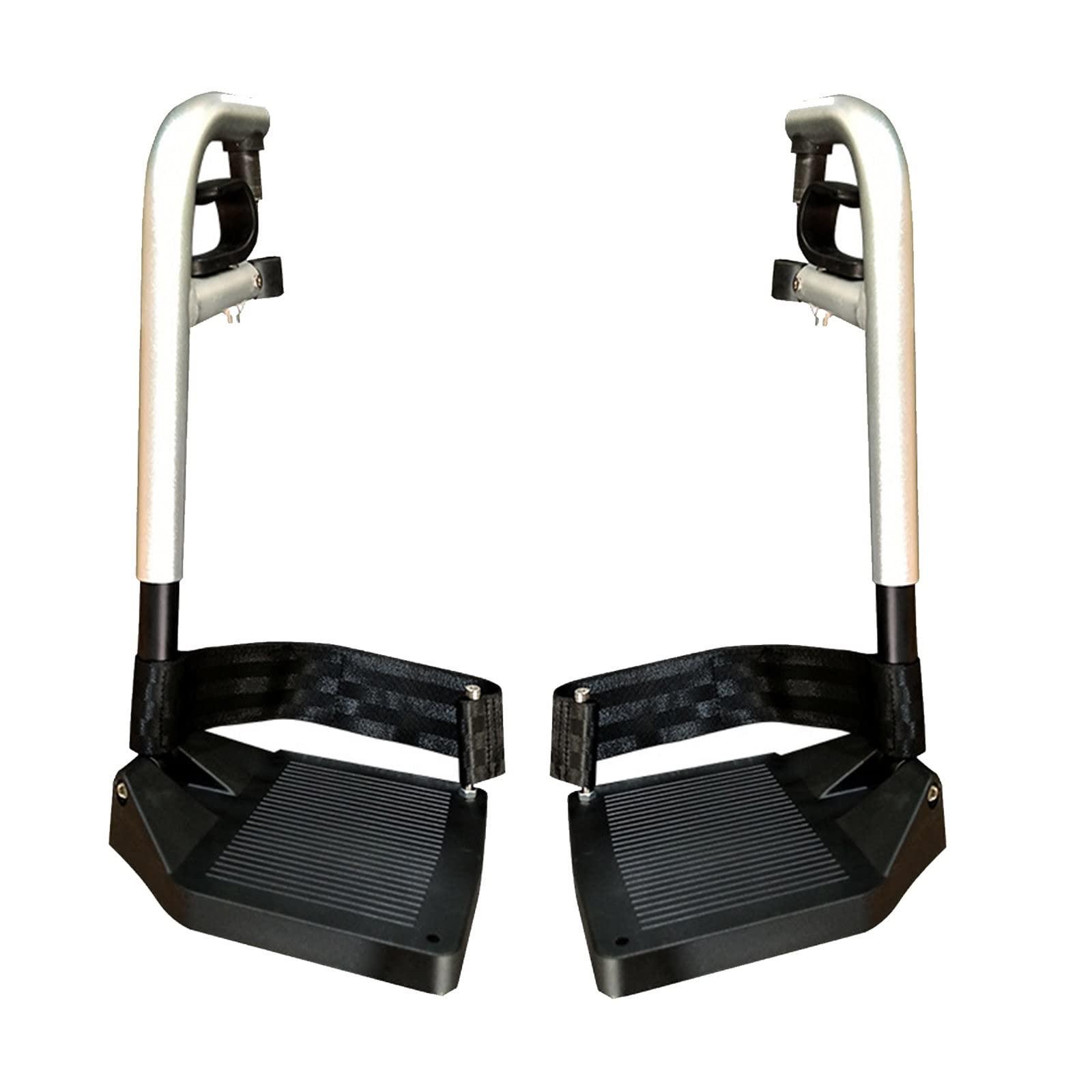 VEXIGO VEXIGO Wheelchair Foot Pedal, Footrest Foot Pedal Replacement Parts, Metal with Pole, Replacement Universal Accessories