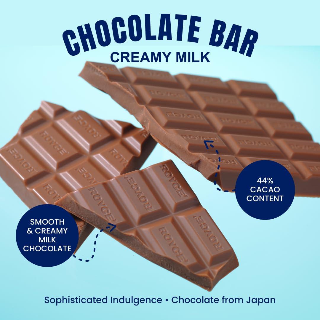 ROYCE'(???) ROYCE\' Chocolate Bar \"Creamy Milk\" - Chocolate Bar with Extra Smooth and Creamy Flavors| Gourmet Snack for Gifting & Indulging | Japanese Chocolate from Hokkaido (8 Blocks of Chocolate)