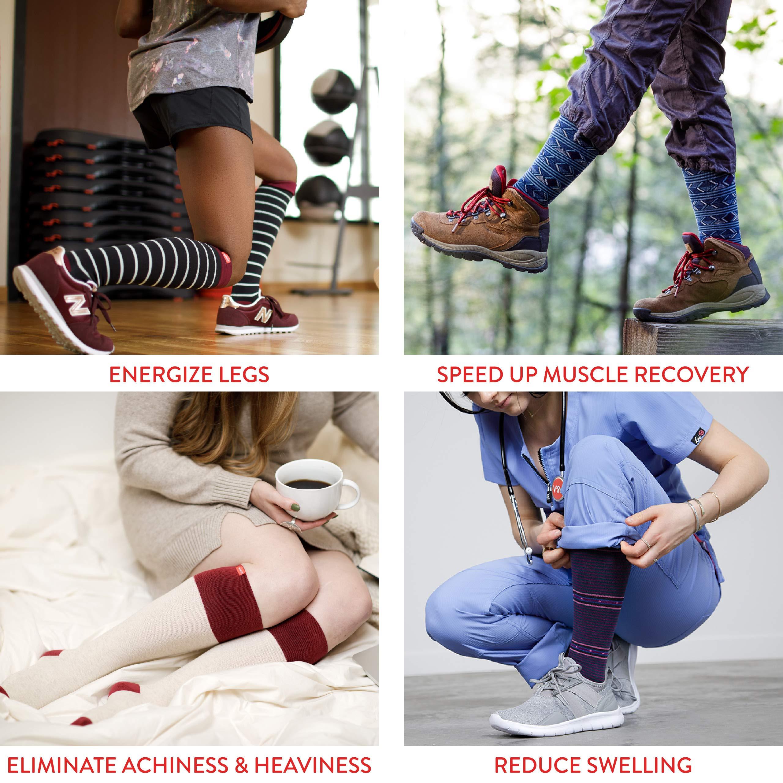 VIM&VIGR VIM & VIGR Merino Wool 15-20 mmHg Compression Socks for Women & Men (Solid Black, Small/Medium (1))