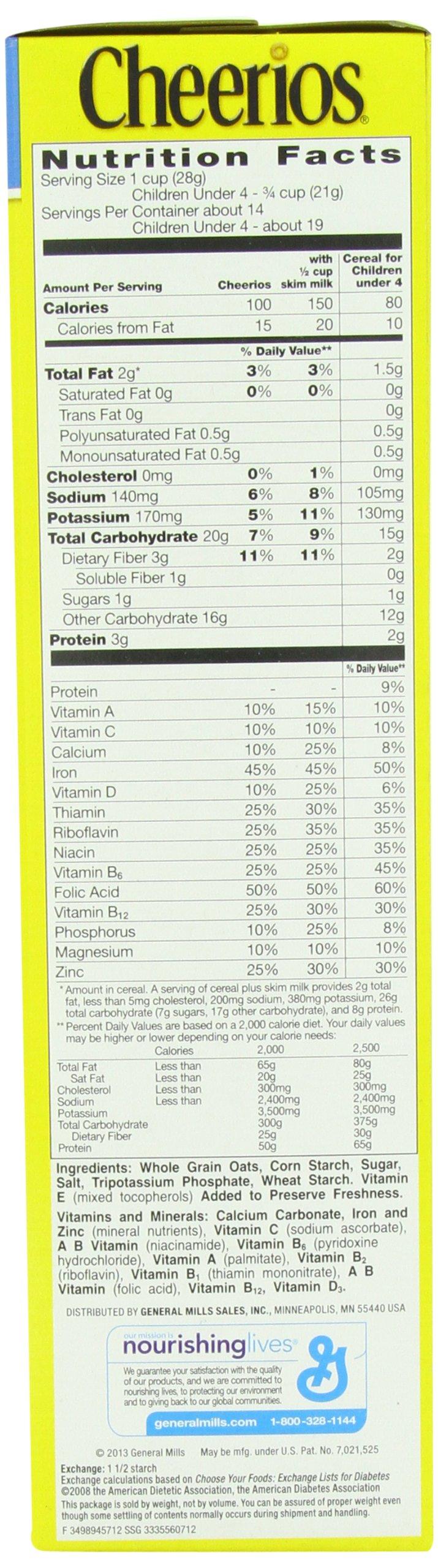 General Mills Cheerios Toasted Whole Grain Oat Cereal 14 oz