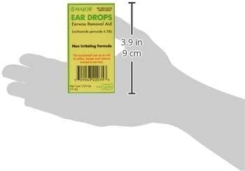Major MAJOR Ear Drops Earwax Removal Aid 0.5oz 15mL CARBAMIDE PEROXIDE 6.5% USA