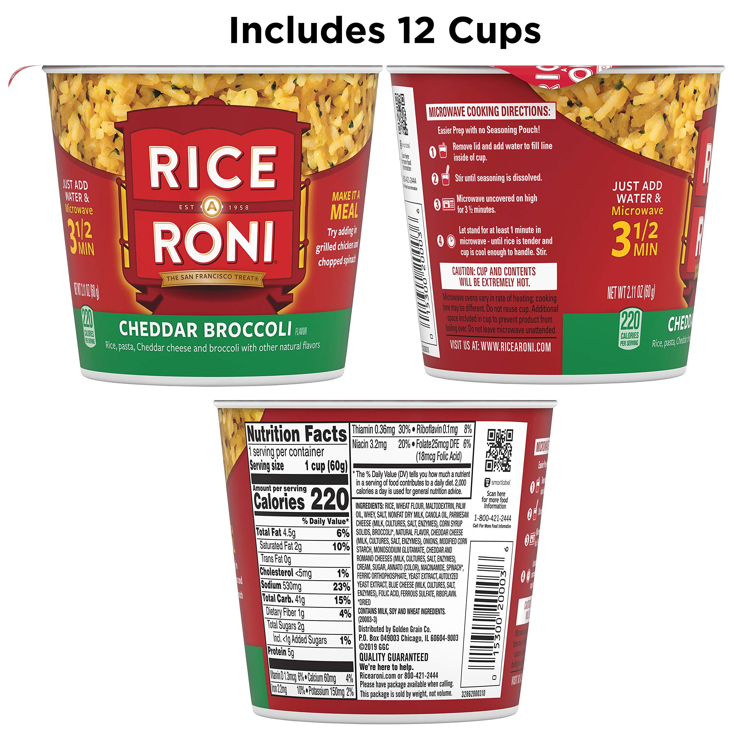 Rice-A-Roni Rice-A-Roni Cups, Individual Cup 2.25 Ounce (Pack of 12)