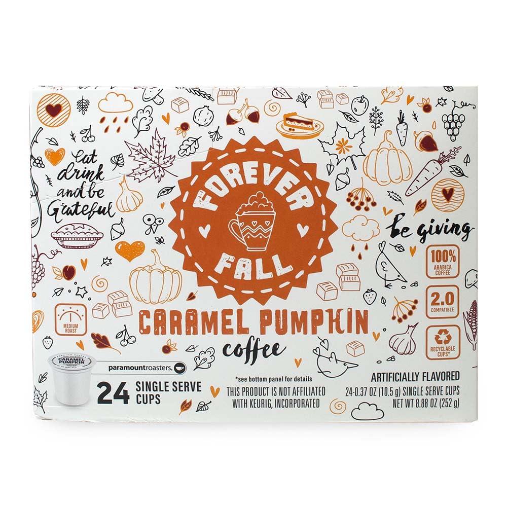 Paramount Roasters Forever Fall Caramel Pumpkin Single Serve K Cup Pods, 24 Count (Pack of 1) by Paramount Roasters (medium roast)