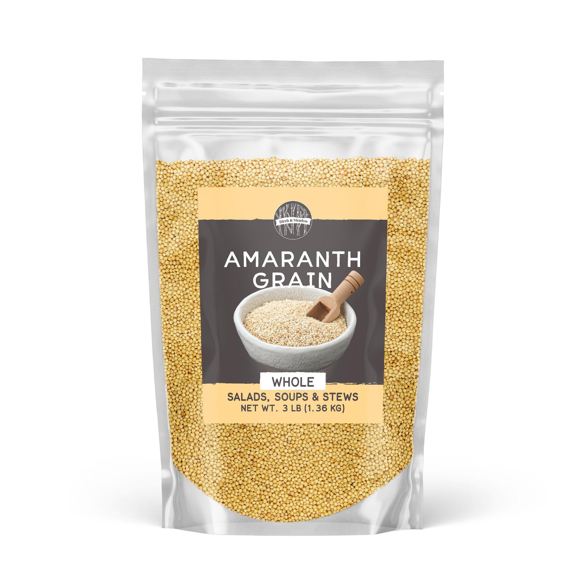 BIRCH & MEADOW Birch & Meadow Whole Amaranth Grains, 3 lb, Non-GMO, Soups & Salads, Complete Protein