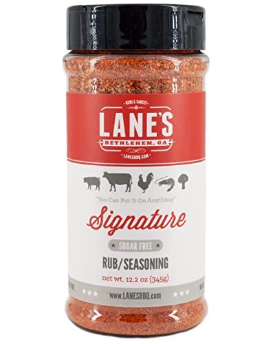 Lane's Lane\'s Signature BBQ Seasoning Rub, All-Natural BBQ Seasonings and Rubs, Perfect for Beef, Meat, Chicken & Pork Rub Seasoning, Made in USA, 12.2 Oz