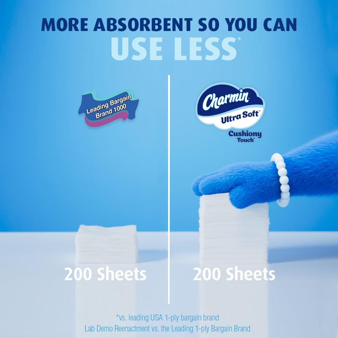 Charmin Charmin Toilet Paper Ultra Soft Cushiony Touch, 30 Family Mega Rolls = 153 Regular Rolls