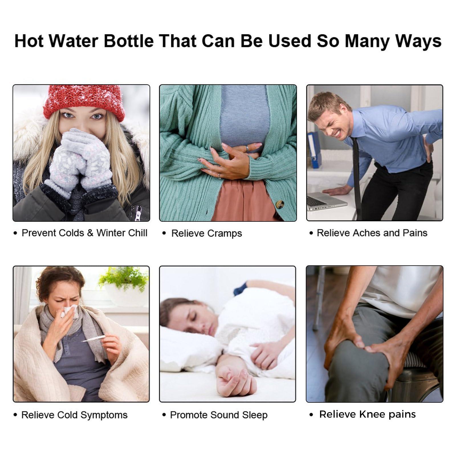 HomeTop HomeTop Premium Classic Rubber Hot Water Bottle (Navy Blue)