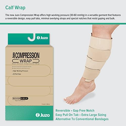 Juzo Juzo Reversible Versatile Support 30-60mmHg Calf Compression Wrap, Beige, XL Regular