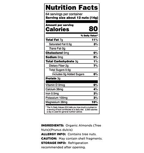 Terrasoul Superfoods Terrasoul Superfoods Raw Unpasteurized Organic Almonds (Sproutable), 2 lbs