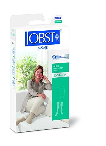 JOBST BSN Medical/Jobst JOBST soSoft, Knee High Compression Socks, Brocade, 20-30 mmHg, Black, MD