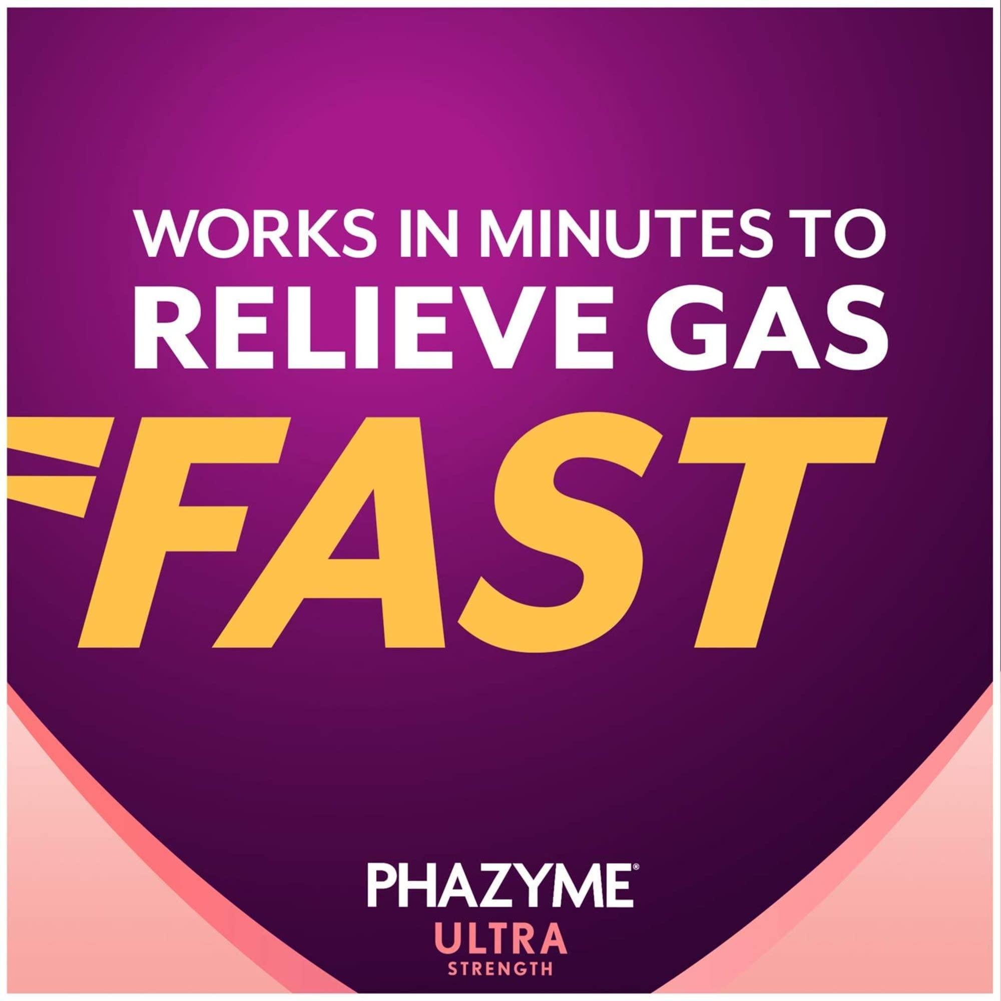 Phazyme Phazyme Ultra Strength Gas & Bloating Relief, Works in Minutes, 12 Fast Gels, (Pack of 2)