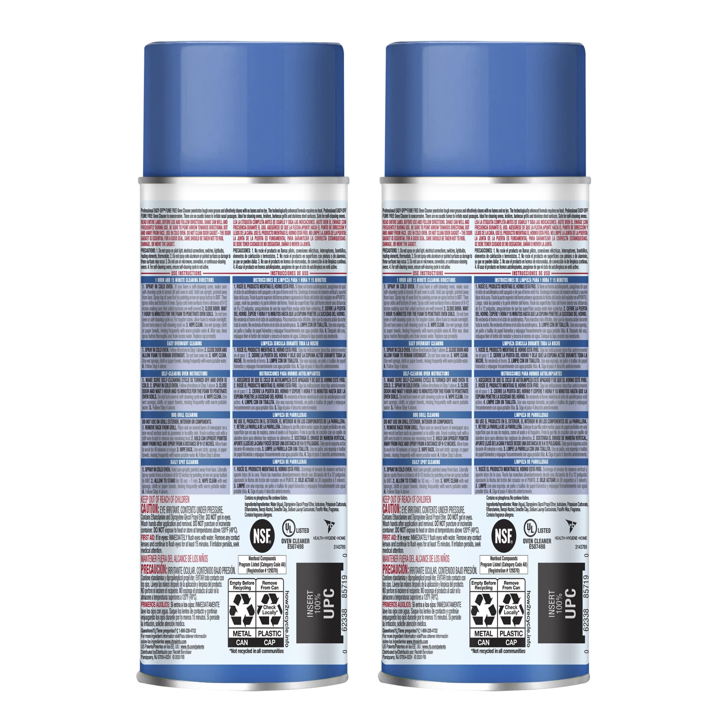 Easy Off Easy Off Pro Fume Free Oven Cleaner, Destroys Tough Burnt on Food and Grease, Lemon Scent, 24 oz., 2 Count