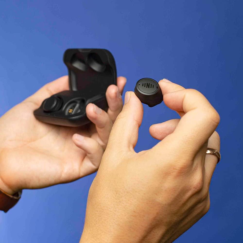 Nuheara IQbuds 2 MAX Hearing Amplifier with Personalization via IQbuds App, 7 Preset Programs, Bluetooth, Rechargeable, Active Noise Cancellation, 1 Pair of Earbuds