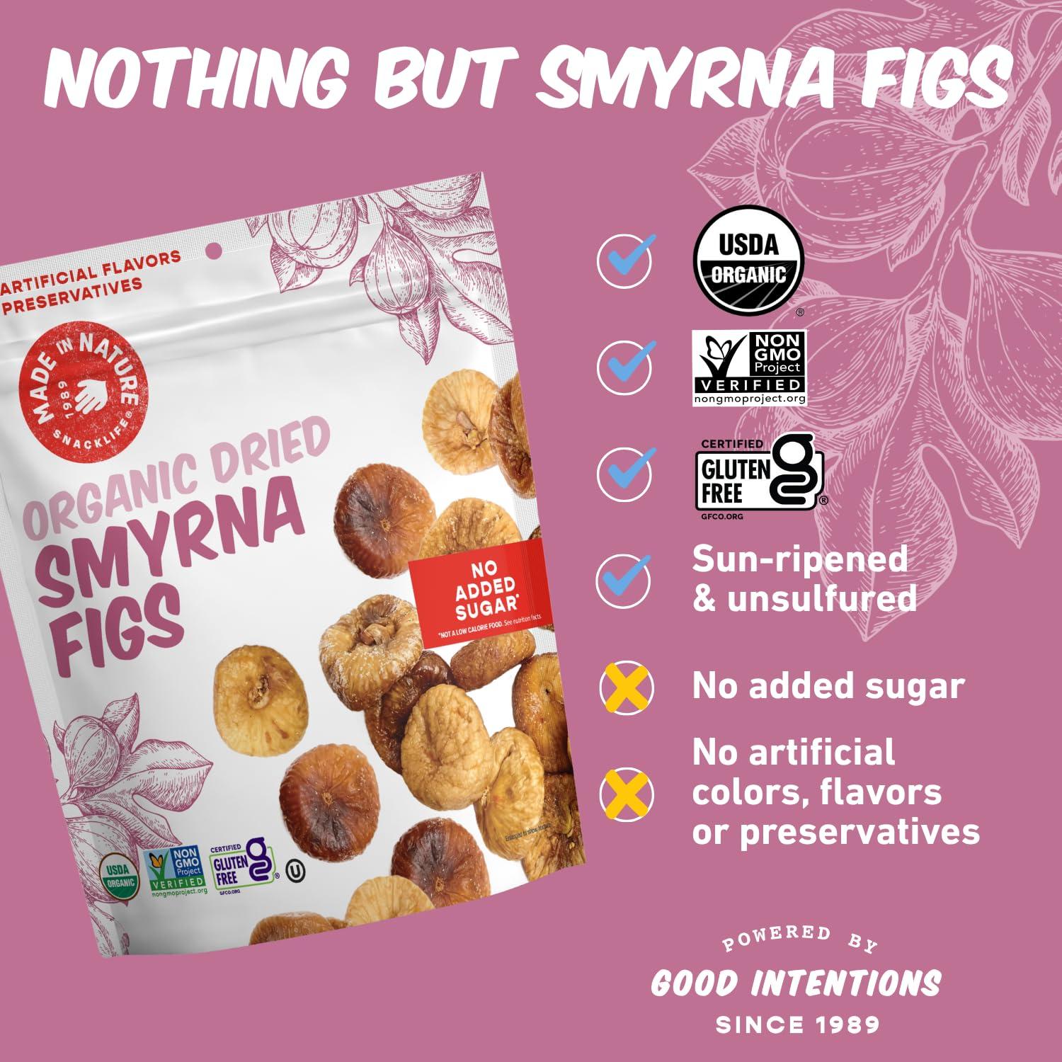 Made In Nature Made In Nature Organic Dried Turkish Smyrna Figs, 16 Ounce (Pack of 1) Vegan Snack, Non-GMO, Unsulfured, Gluten Free, Kosher