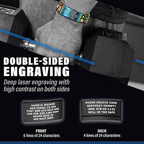 Divoti Divoti Supercharge Wristband ID, Silicone Clasp Identification Bracelet and Sport ID for Athletes - Red Tag/White Silicone Band - 19mm