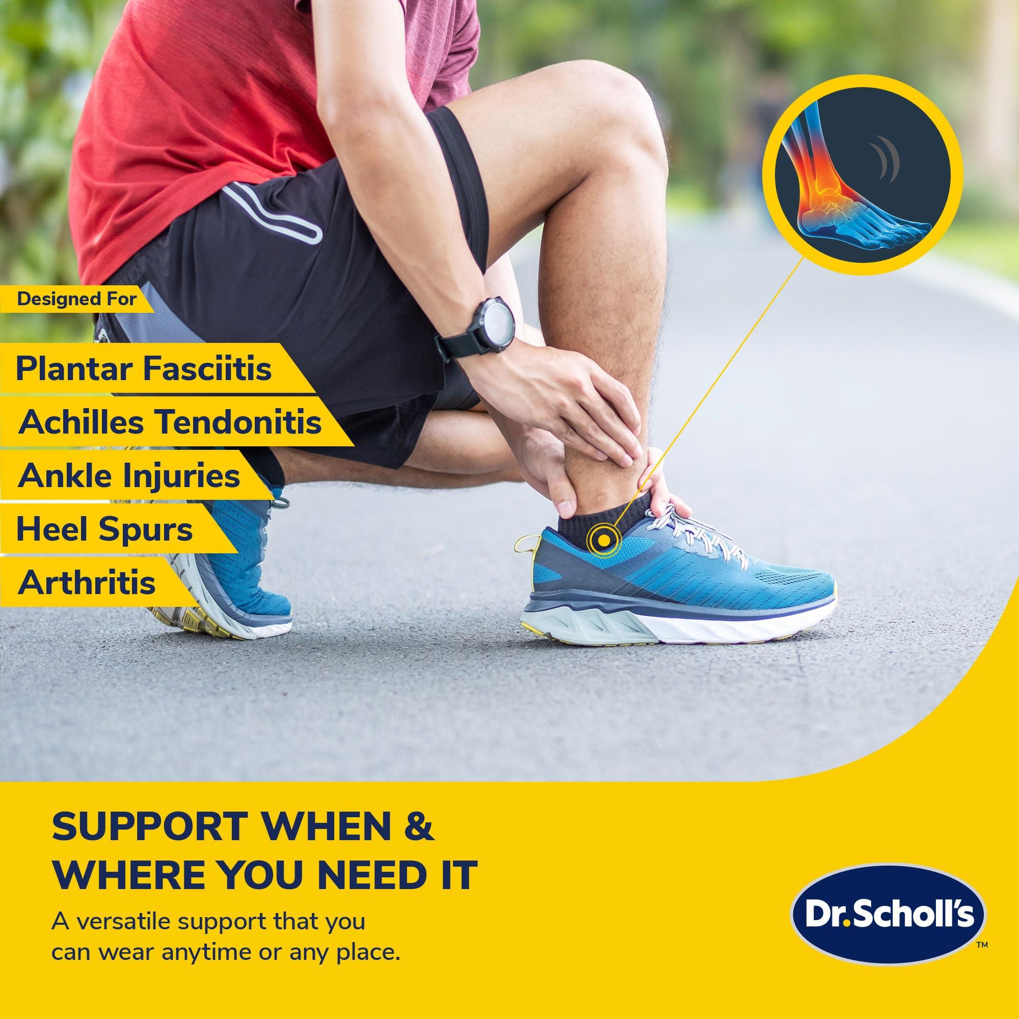 Dr. Scholl\'s Dr. Scholls Compression Ankle Support, Breathable Fabric, Open-Heel Design, Versatile Ankle Brace, Support, Great for Workouts and Sports (Size L/XL)