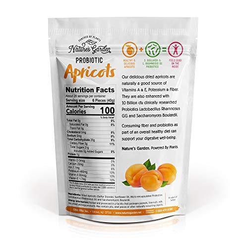 Nature's Garden Nature's Garden Probiotic Apricots - Probiotic Dried Fruit, Plump Dried Apricots, No Added Sugar, Gluten-Free, Dairy-Free, Vegan – Bulk 40 Oz Bag (Pack of 2)