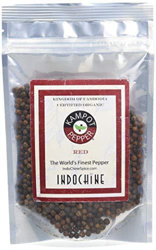 Kampot Pepper Organic Kampot Pepper - Rare Cambodian Peppercorns Red 4 Ounce