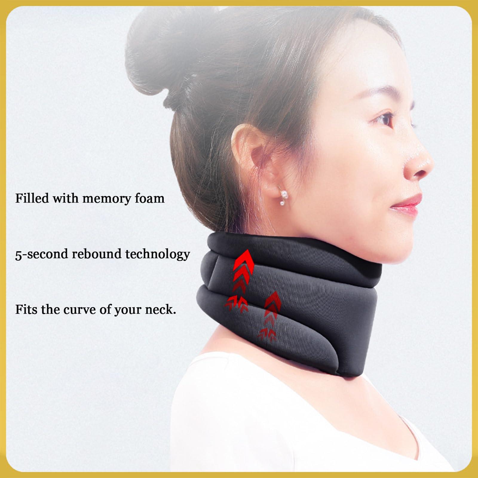 BPUO BPUO Cervicorrect Neck Brace Anti Snoring, Soft Cervical Collar for Neck Pain Sleeping, Neck Support for Sleep Apnea Adjustable, Cervi Correct Neck Brace for Posture Sitting Office