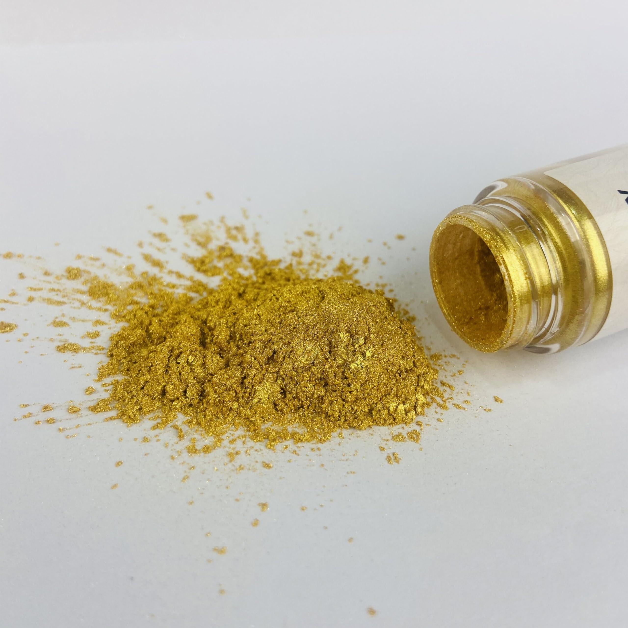 ONESUNNY Edible Gold Glitter Spray Cake Decorating Gold Luster Dust Metallic Shimmer Food Grade Dust Powder Food Coloring Glitter Powder for Cake Decorating-5g Bottle