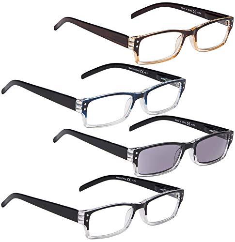 LUR LUR 3 Packs Half-rim Metal Reading Glasses + 4 Packs Classic Reading Glasses(Total 7 Pairs Readers +0.75)