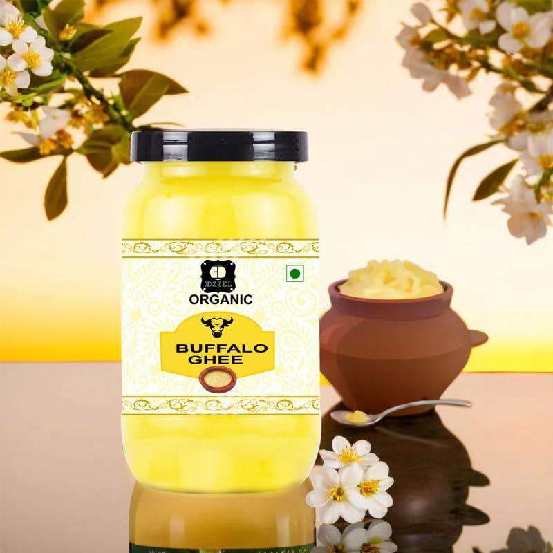EDZZEL EDZZEL Organic Buffalo Ghee Packaging Grass Fed Buffalo Bilona Ghee Pure & Natural - Pack Of 2 (100 ml)