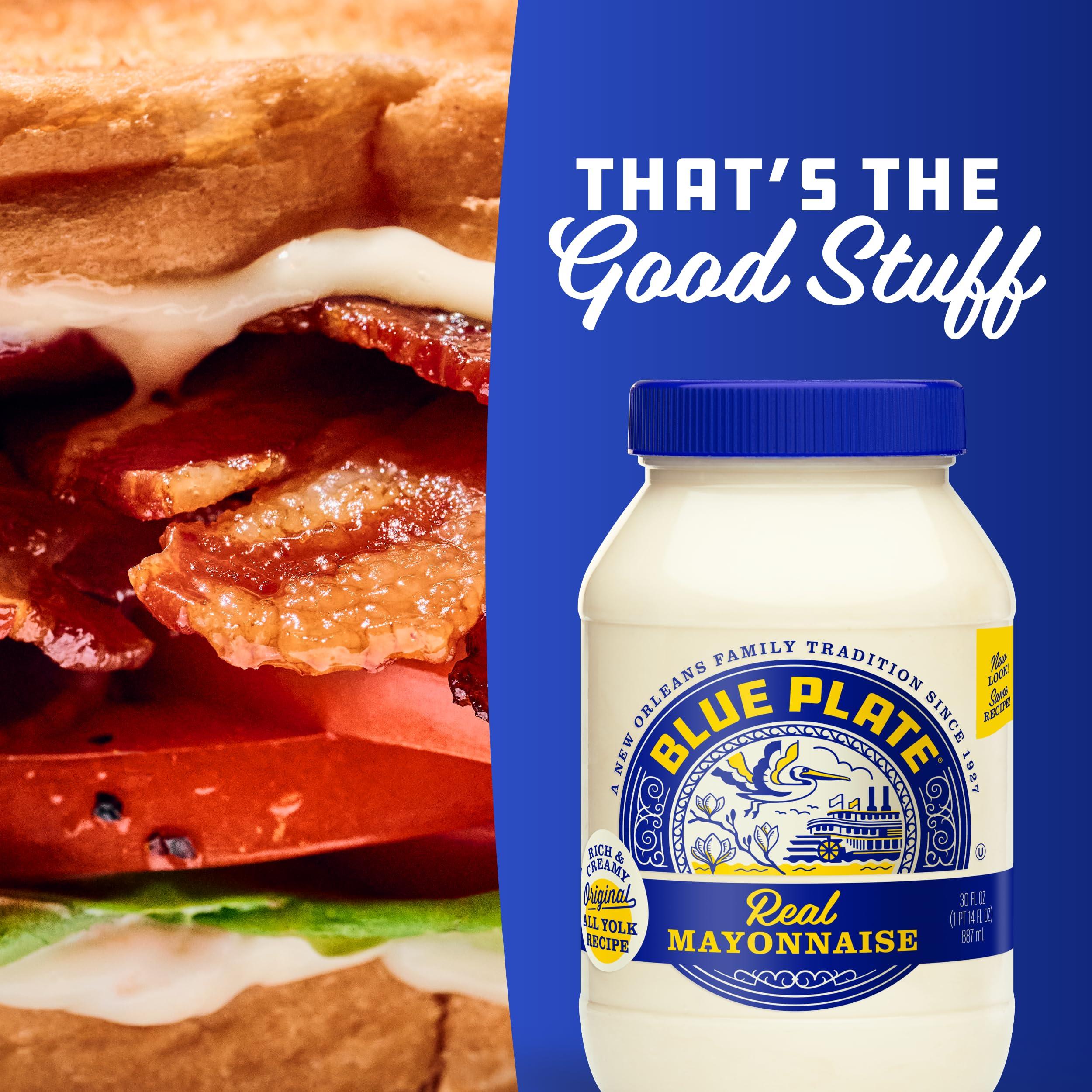 Blue Plate Mayonnaise Blue Plate Real Mayonnaise, 16 Fl Oz Jar (Pack of 1)