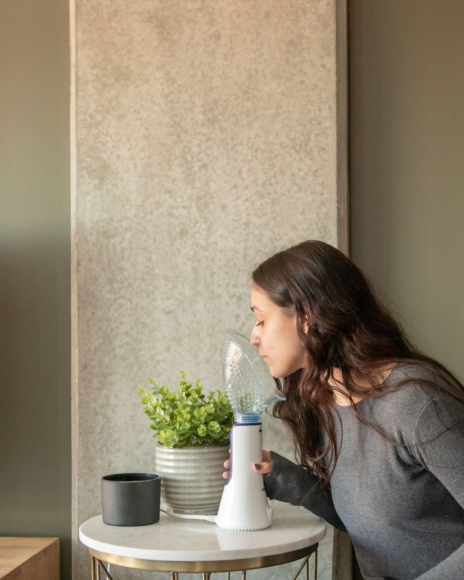 Crane Crane Personal Vaporizer Steam Inhaler, Throat Steamer, Warm Steam Sinus Inhaler for Congestion and Cough Relief, Vapor Pad Compatible