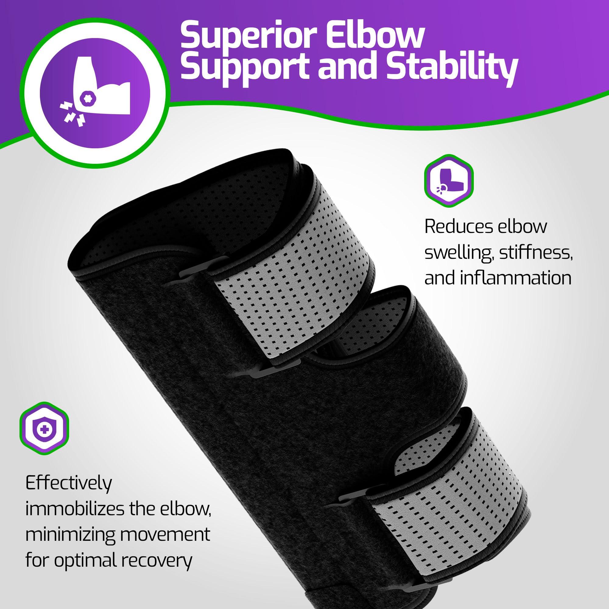 MARS WELLNESS MARS WELLNESS Universal Elbow Immobilizer - Adjustable - Cubital Tunnel Brace Support for, Tennis Elbow, Ulnar Nerve Injury Sprains, Strains, and Fractures - One Size Fits Most