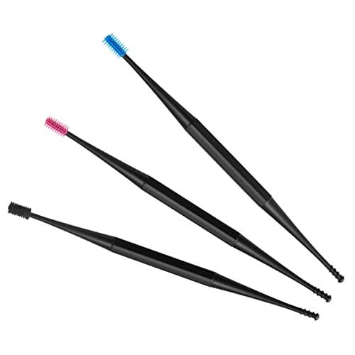 Healifty 9 pcs Silicone Earpicks Spiral and End Men Pick Tool Remover Women Double-Ended Earwax Double Massage Mixed Double-end Color for Adults Spoon Removal Wax Soft