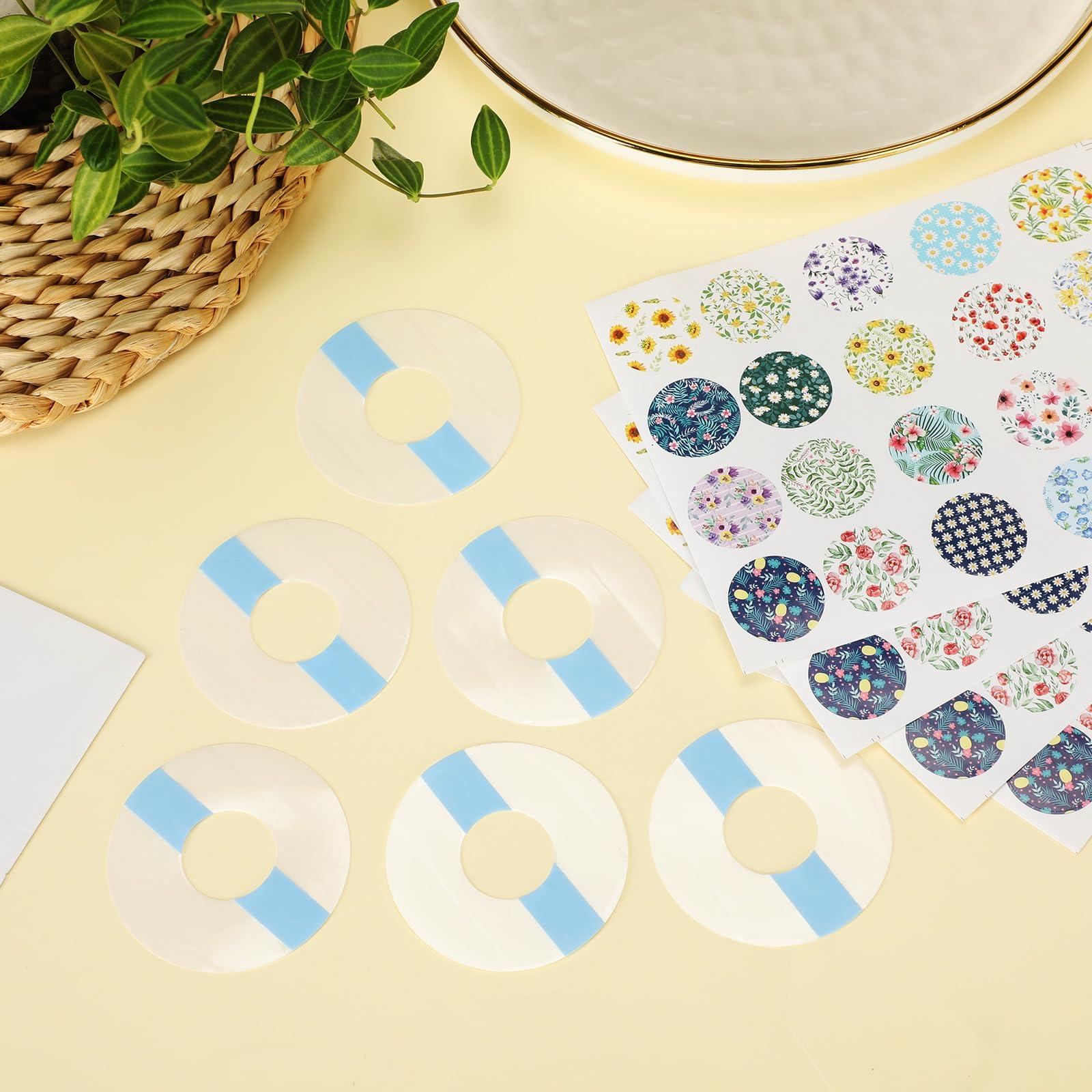 Colarr 80 Pcs Waterproof Sensor Covers Compatible with Libre 2 & Freestyle Libre and 80 Sensor Stickers Set Transparent Adhesive Patches Sensor Covers(Flower)