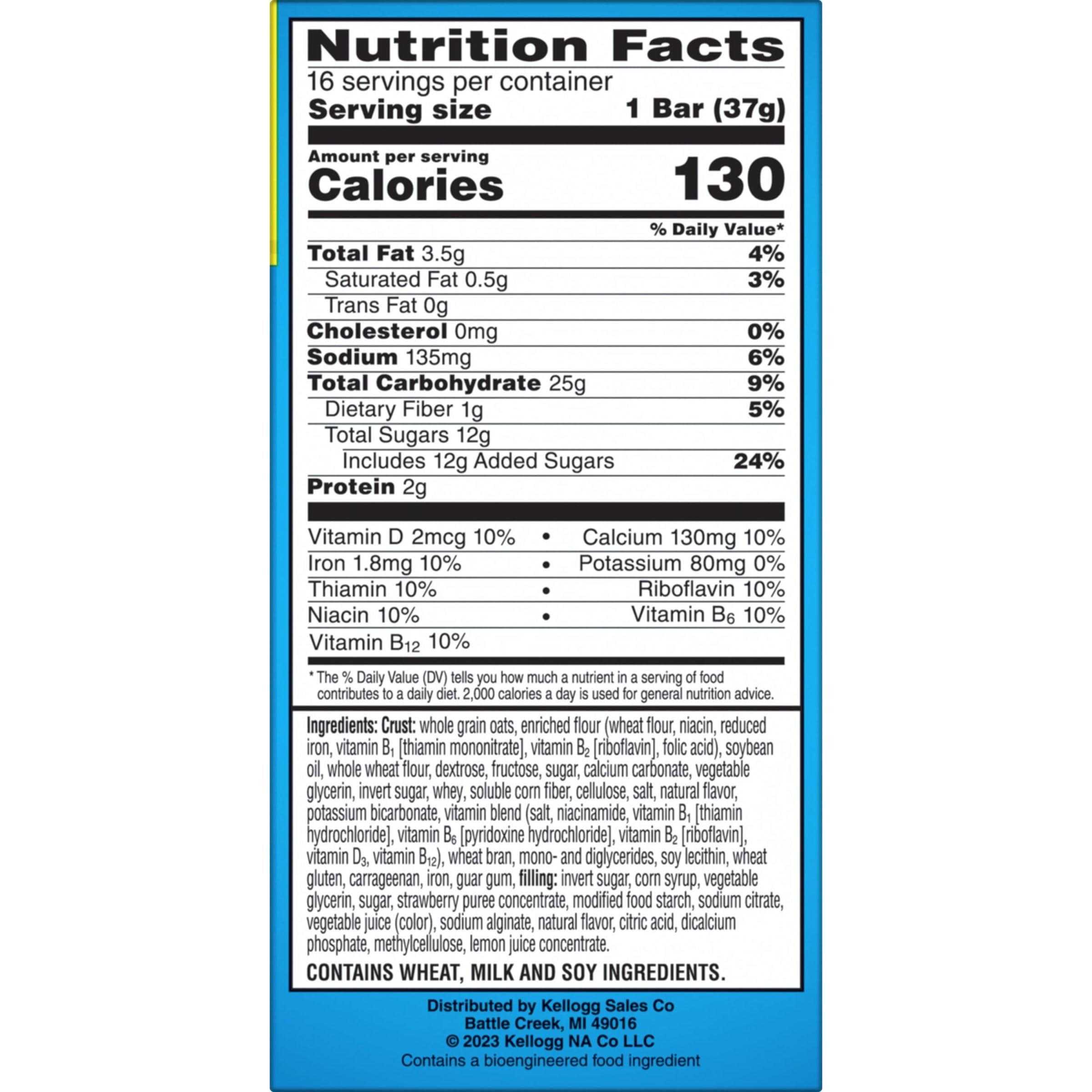 Nutri Grain Nutri-Grain Soft Baked Breakfast Bars, Kids Snacks, Value Pack, Strawberry, 20.8oz Box (16 Count)