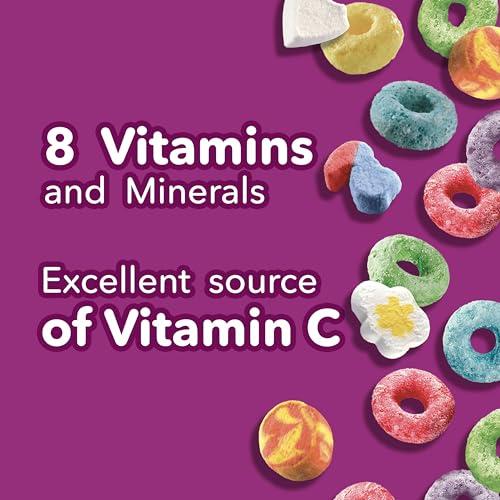 Froot Loops Froot Loops Breakfast Cereal with Marshmallows, Fruit Flavored, Breakfast Snacks, Family Size, Original with Marshmallows, 17.7oz Box