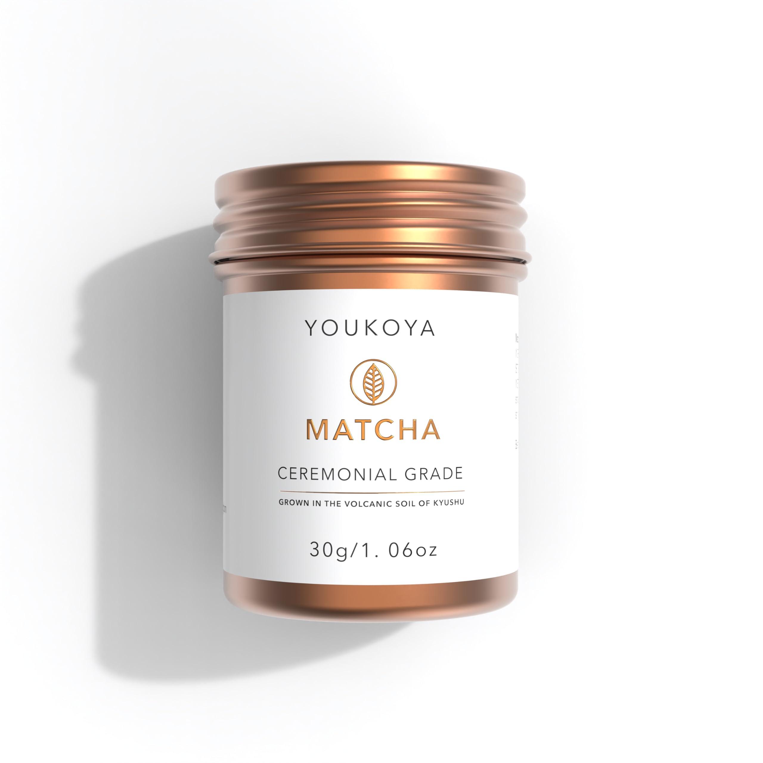 Youkoya Matcha Tea Ceremonial Grade, Authentic Japanese Matcha, Fresh small batches, Farm to Cup Superfood from Japan, 1.06oz