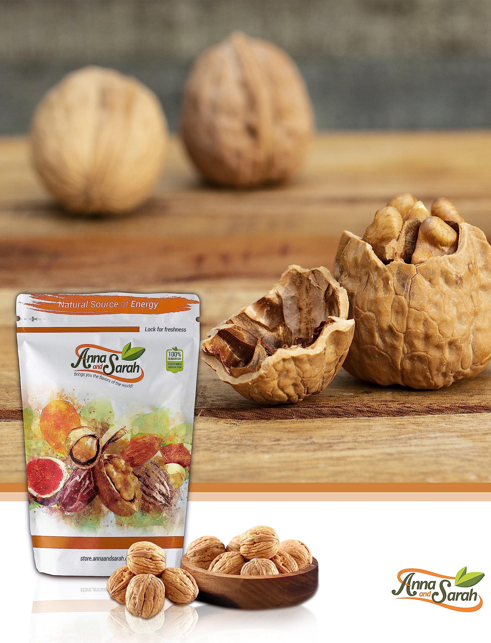 Anna and Sarah Anna and Sarah Walnuts in Shell, Jumbo, Fresh, Buttery Taste, Easy to Crack, California Chandler, Natural Shells, Not Bleached in Box (9 Lbs)