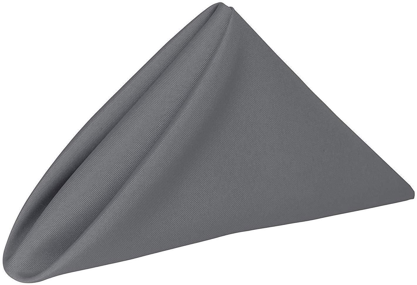 Rajan Linen Cotton Napkins - Cloth Dinner Table Napkins - Machine Washable and Home Use 100% Cotton Fabric - Pack of 50 (12 x 12 inch), Dark Grey