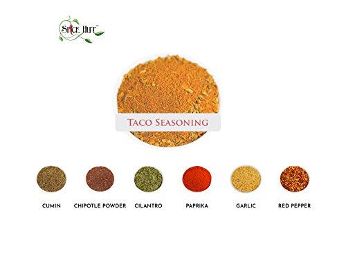 The Spice Hut Organic Taco Seasoning Mix by Spice Hut, Salt-Free, Authentic Southwestern Seasoning for Cooking Flavorful Carne Asada, Beef, Carnitas, Tacos, Burrito / Especias Orgnicas Para Tacos / All-Natural, Kosher, Vegan, Gluten Free, Keto -No MSG- 2oz Pack
