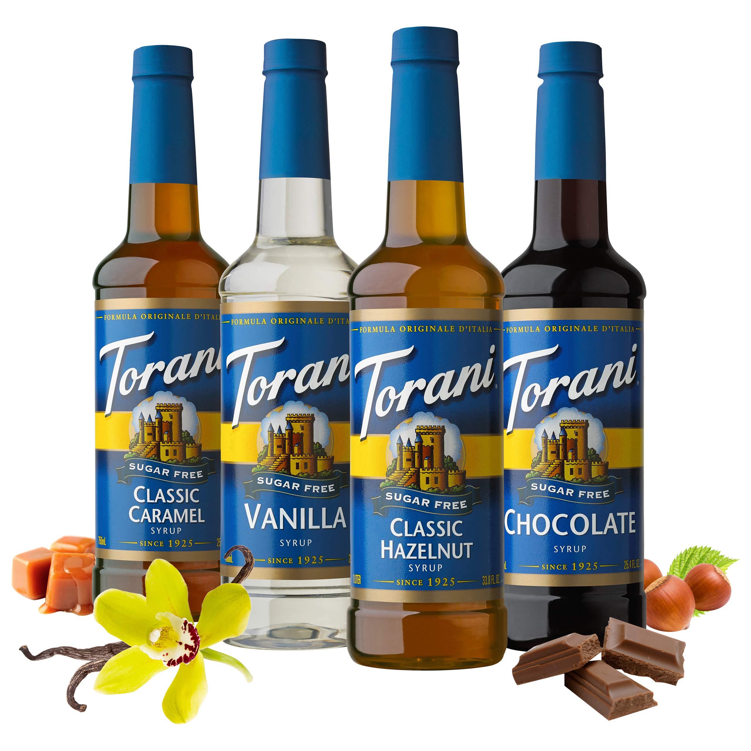 Torani Torani Sugar Free Syrup, Variety Pack, 25.4 Ounce (Pack of 4)