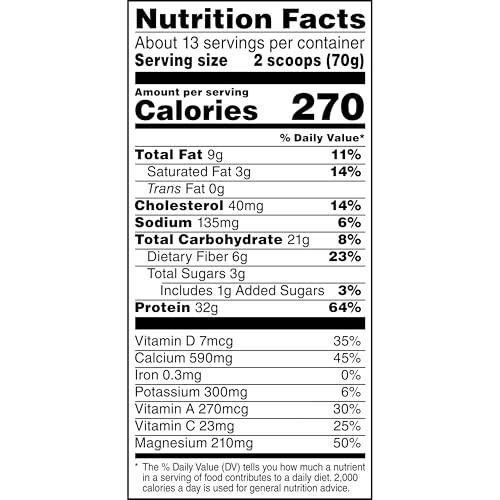 Muscle Milk Muscle Milk Genuine Protein Powder, Strawberries ‘N Crème, 1.93 Pounds, 12 Servings, 32g Protein, 3g Sugar, Calcium, Vitamins A, C & D, NSF Certified for Sport, Energizing Snack, Packaging May Vary