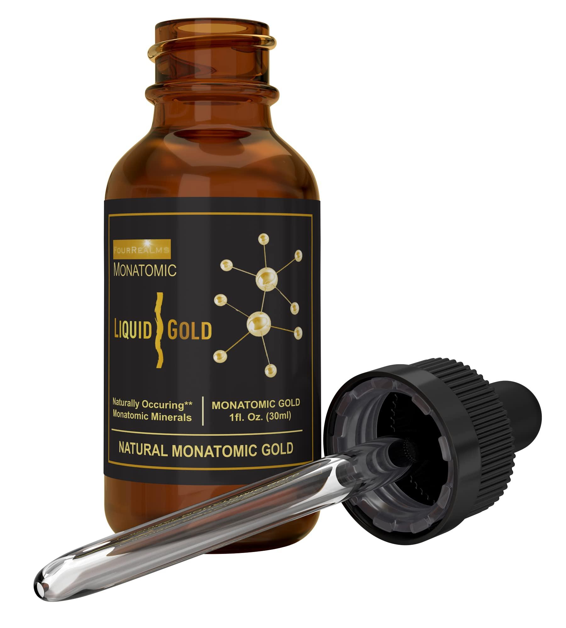 Liquid Gold ORMUS Ormus Monoatomic Gold Rich in Pure M-State Minerals & White Powder Gold - Pure 24k Gold -Trace Mineral Solution 1 oz