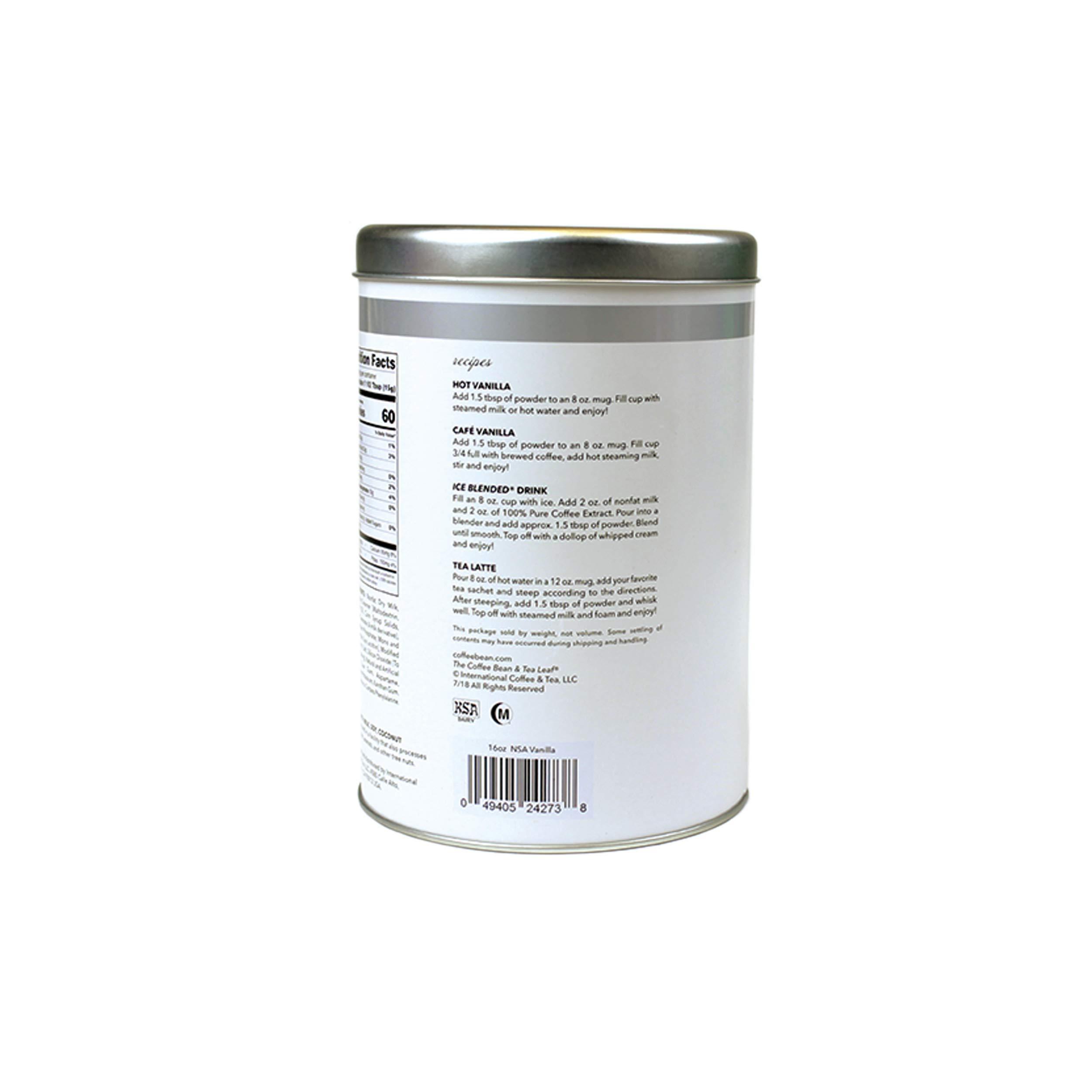 The Coffee Bean & Tea Leaf The Coffee Bean & Tea Leaf, French Vanilla (no sugar added) Powdered Creamer for Coffees, Lattes, Smoothies 22oz Tin