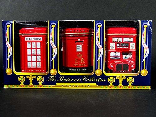 Ahmad Tea Ahmad Tea Britannia Collection, Loose Tea, Three Variety Flavors, 3 Count Box of 0.88 Ounce Tin
