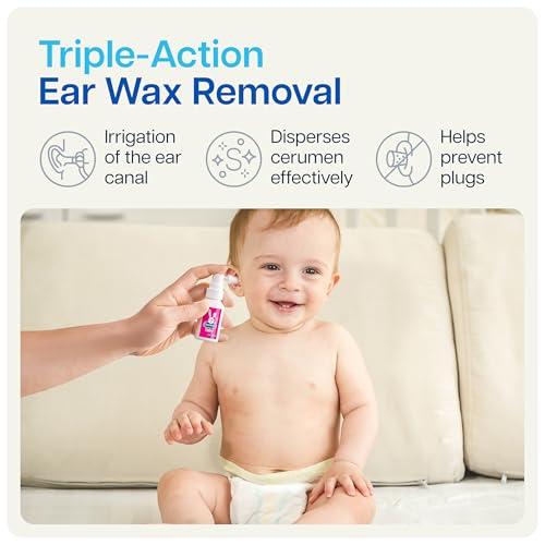 NAVEH PHARMA NAVEH PHARMA CleanEars Baby | Fast-Acting Ear Wax Removal Drops | Breaks Down & Dissolves Wax in Just 1 Treatment | Clinically Proven to Be 300% More Effective | All-Natural, Gentle & Safe | 1 Fl Oz