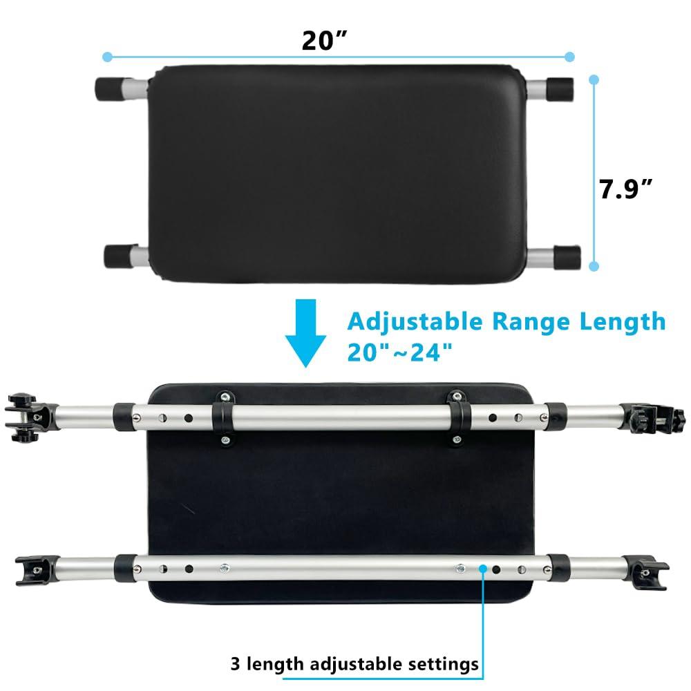 GBH-MED Walker Rest Seat for Attachable Seat Folding Walker, Maximum Weight Capacity of 250 Pounds, Adjustable Range:20\"~24\" (B)