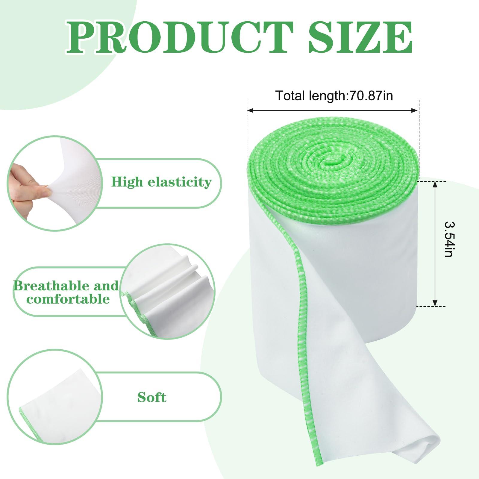 Threlaco Threlaco 2 Rolls Wet Wraps Bandage for Eczema Wet Wrap Therapy for Eczema Treatment for Adults Kids(3.54\'\' X 1.97 yd,Green)