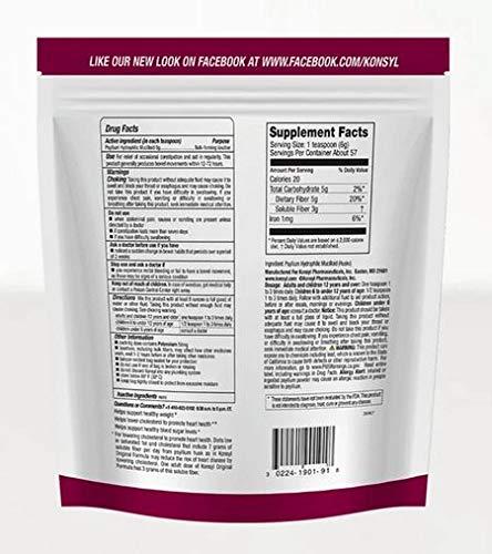Konsyl Konsyl Original Formula Psyllium Fiber 14.2 oz (402g)- Packaging May Vary - Pack of 6