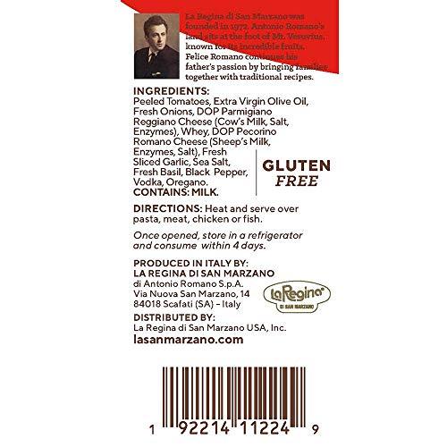 La San Marzano La San Marzano Vodka Sauce 24 oz. (Pack of 3) - 100% Product of Italy, Gluten-Free Tomato Sauce