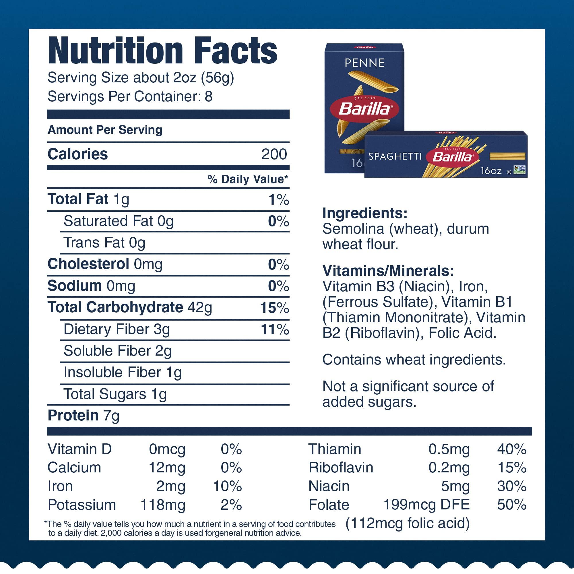 Barilla Barilla Penne Pasta & Spaghetti Pasta Variety Pack, 16 oz. Boxes (Pack of 24) - Non-GMO Pasta Made with Durum Wheat Semolina - Kosher Certified Pasta